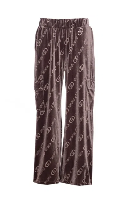 Liu •jo Logo Pants In Brown