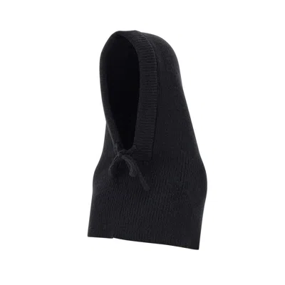 Liu •jo Logo-patch Balaclava In Black