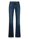 Liu •jo Logo-patch Bootcut Jeans In Blue