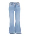 Liu •jo Liu Jo Logo Patch Flared Jeans In Blue