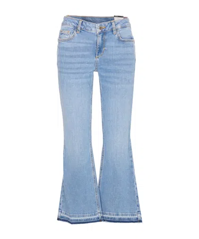 LIU •JO LIU JO LOGO PATCH FLARED JEANS
