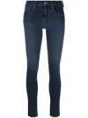 Liu •jo Logo-patch Skinny Jeans In Blue