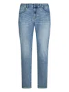 Liu •jo Logo-patch Slim-fit Jeans In Blue