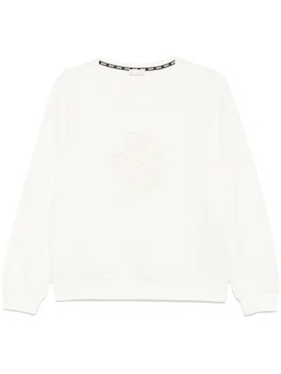 LIU •JO LOGO-PATCH SWEATSHIRT