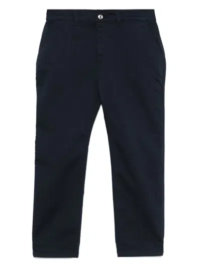Liu •jo Logo-patch Trousers In Blue