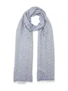 Liu •jo Logo-pattern Scarf In Gray