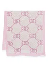 Liu •jo Logo-pattern Scarf In Pink