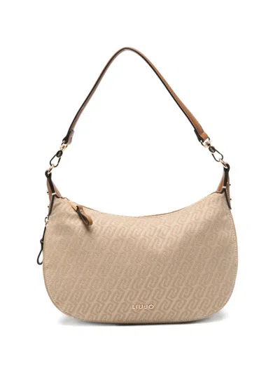 Liu •jo Logo-pattern Shoulder Bag In Neutral