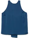 Shop Liu •jo Logo-pendant Top In Blue