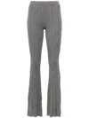 Liu •jo Logo-pendant Trousers In Grey