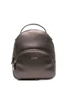 Liu •jo Logo-plaque Backpack In Brown