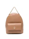 Liu •jo Logo-plaque Backpack In Brown