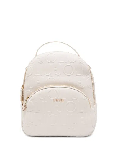 Liu •jo Logo-plaque Backpack In White