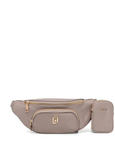 Liu •jo Logo-plaque Belt Bag In Grey