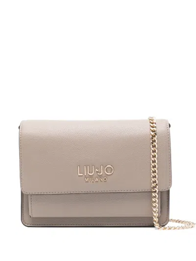 Liu •jo Logo-plaque Chain Cross-body Bag In Gray