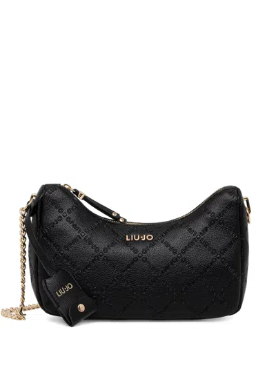 Liu •jo Logo-plaque Chain Shouder Bag In Black
