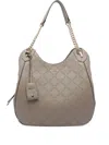 Liu •jo Logo Chain Strap Satchel Top Handle In Neutral