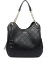 Liu •jo Logo-plaque Chain-strap Shoulder Bag In Black