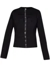 Liu •jo Logo-plaque Denim Jacket In Schwarz