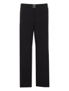 Liu •jo Logo-plaque Elasticized-waist Trousers In Black