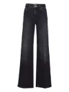 Liu •jo High Waist Straight Fit Trousers With Flare In Black