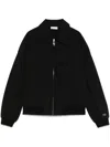 Liu •jo Liu Jo Front-zip Black Top With Patch Pockets In Blue