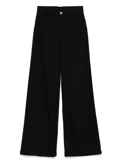 Liu •jo Logo-plaque Jeans In 黑色