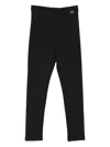 Liu •jo Logo-plaque Leggings In Black