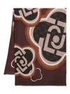 Liu •jo Logo-plaque Patterned Scarf In Multi