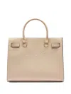 Liu •jo Logo-plaque Satchel In Neutral