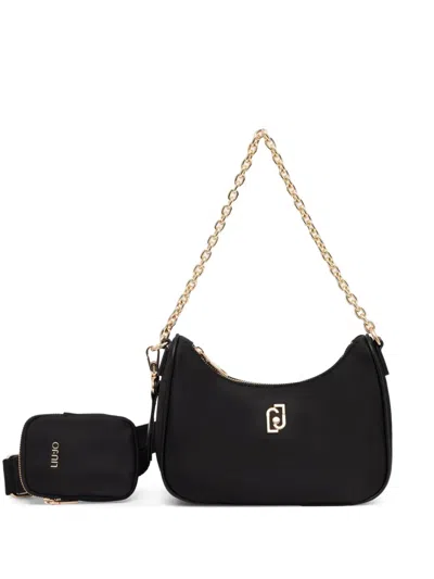 Liu •jo Logo-plaque Shoulder Bag In Black