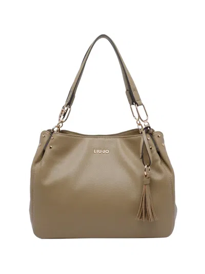 Liu •jo Logo-plaque Shoulder Bag In Brown