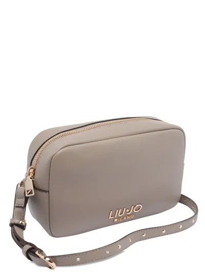 Liu •jo Logo-plaque Shoulder Bag In Neutral