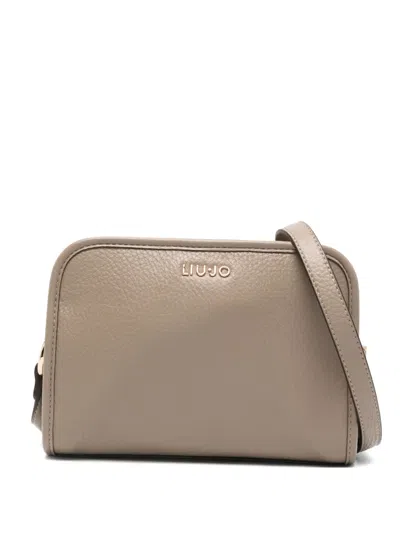 Liu •jo Logo-plaque Shoulder Bag In Neutral