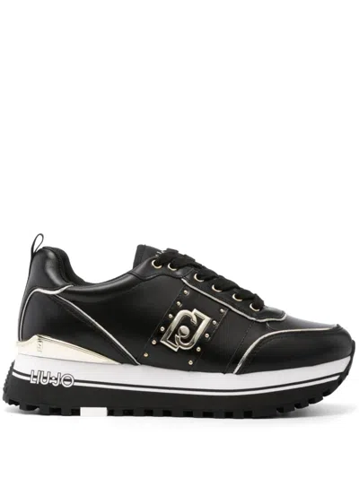 Liu •jo Logo-plaque Sneakers In Schwarz