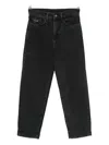 Liu •jo Classic Straight-leg Jeans With Mid-rise Waist In Black