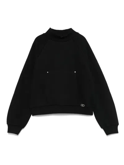 LIU •JO LOGO-PLAQUE SWEATSHIRT