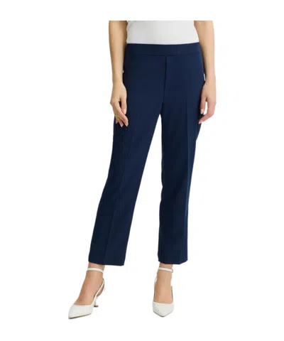 Liu •jo Liu Jo Logo-plaque Tapered Trousers In Blue