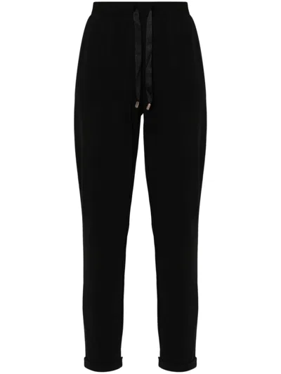 Liu •jo Logo-plaque Track Pants In Black