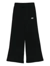 Liu •jo Logo-plaque Trousers In Black