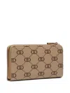 Liu •jo Logo-plaque Wallet In Brown
