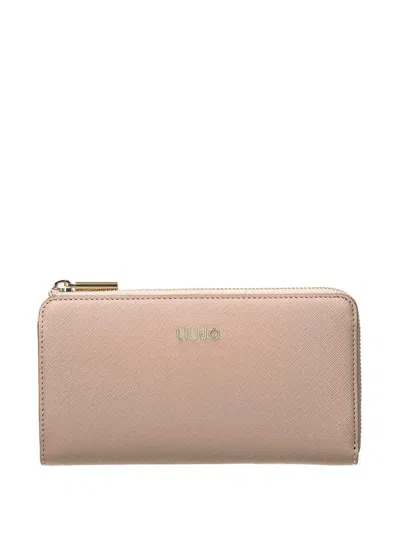 Liu •jo Logo-plaque Wallet In Neutral