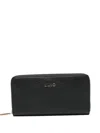 Liu •jo Logo-plaque Zip Wallet In Black
