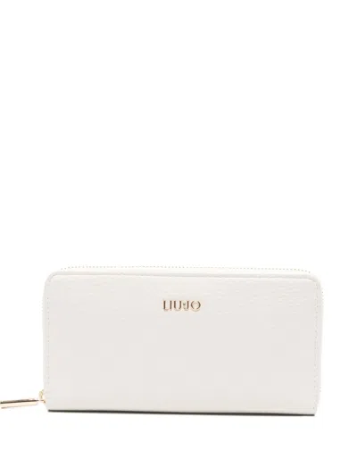 Liu •jo Logo-plaque Zip Wallet In White