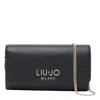 Liu •jo Chain Strap Clutch Bag In Black