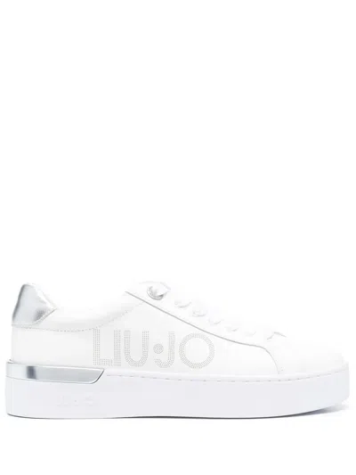 Liu •jo Logo-print Lace-up Sneakers In White