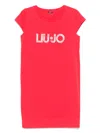 Liu •jo Logo-print Mini Dress In Red