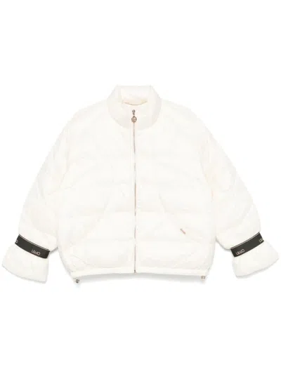 Liu •jo Logo-print Padded Jacket In White