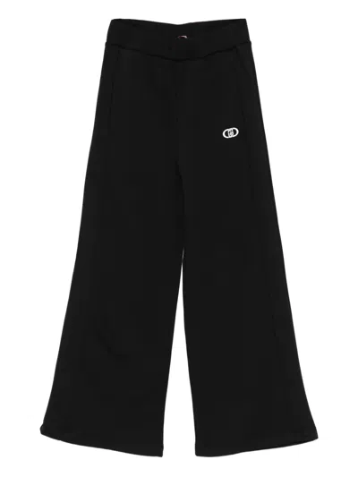 Liu •jo Kids' Logo-print Pants In Black