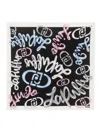 Liu •jo Logo-print Scarf In Black